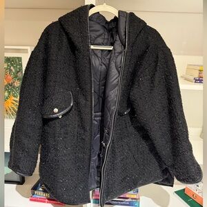 Maje Black Puffer Jacket